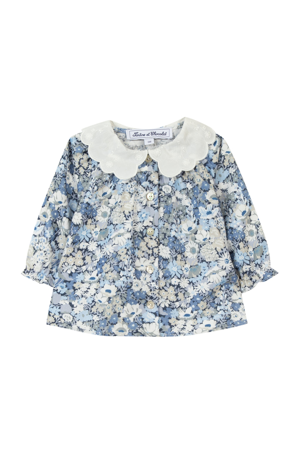 Bluse - Blau Stoff Liberty