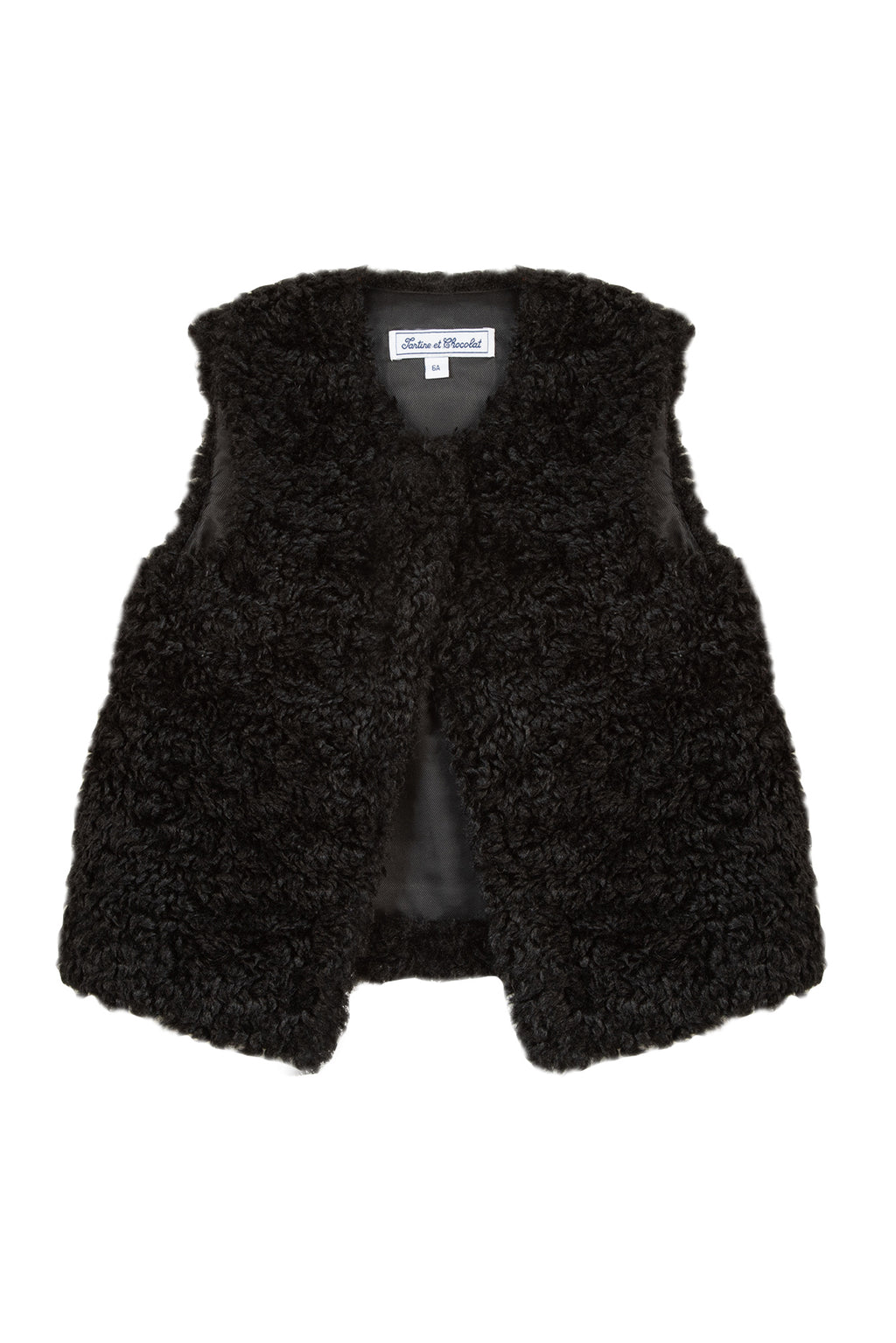 Gilet Sandless - Nero Imitazione Pelliccia