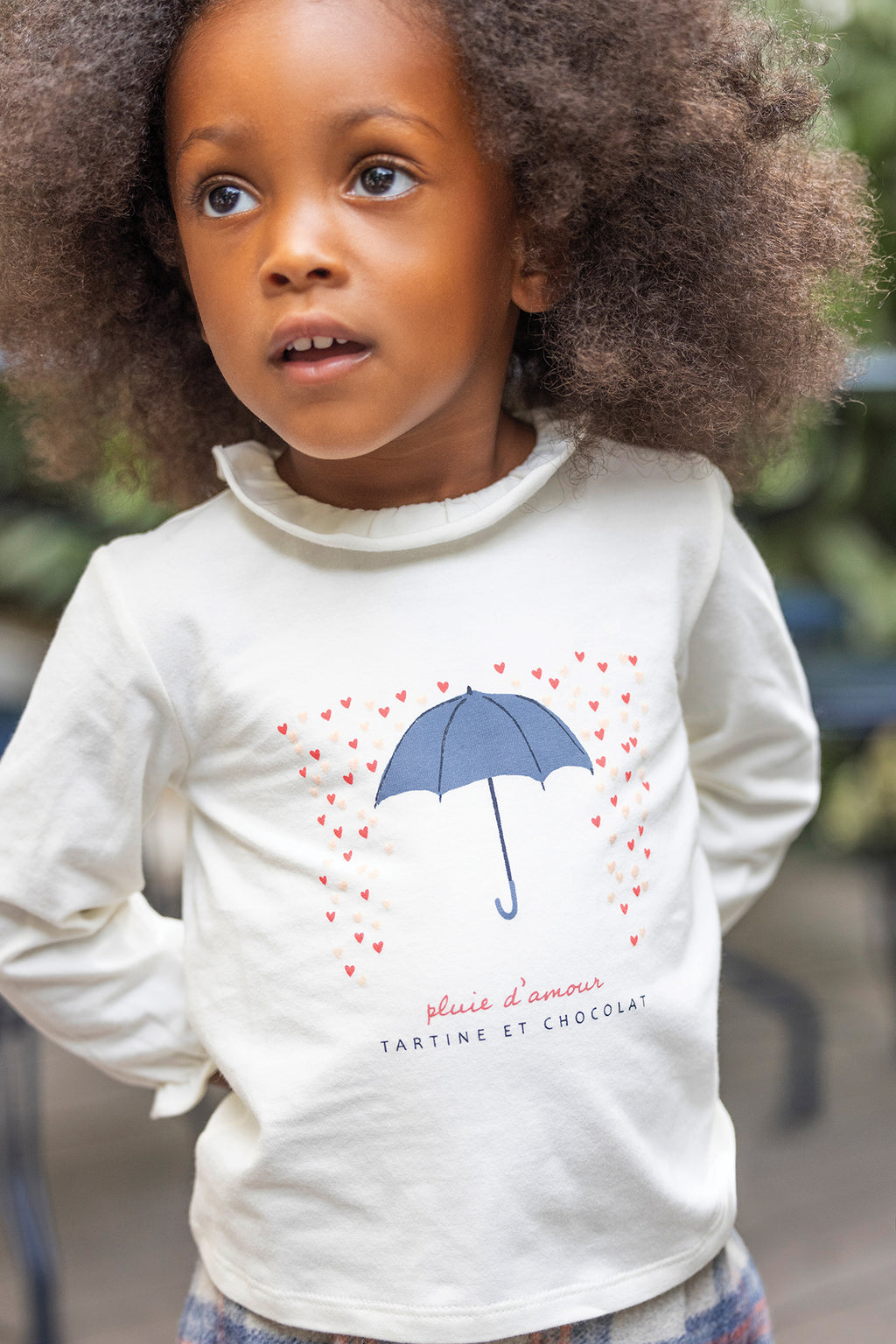 T-shirt - Ecru illustration parapluie