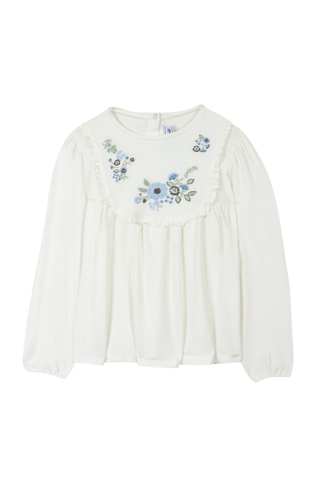 Blouse - Ecru bloemrijk