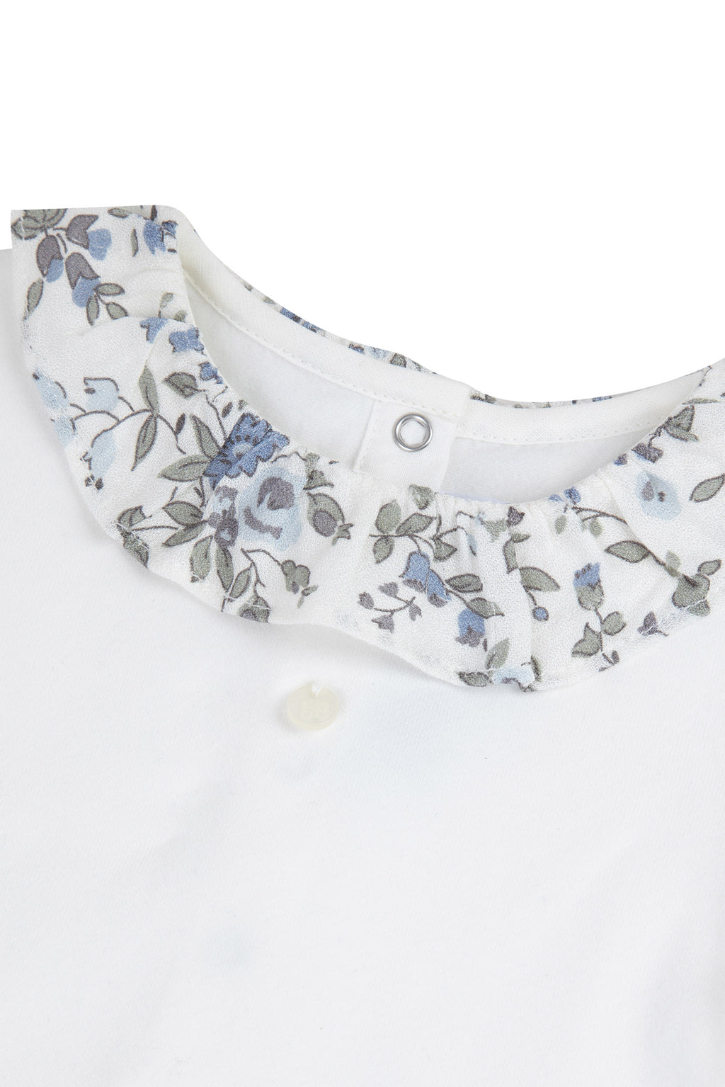 Body - Ruffled collar Blue flowers