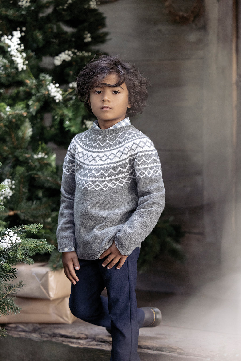 Sweater - Grey jacquard