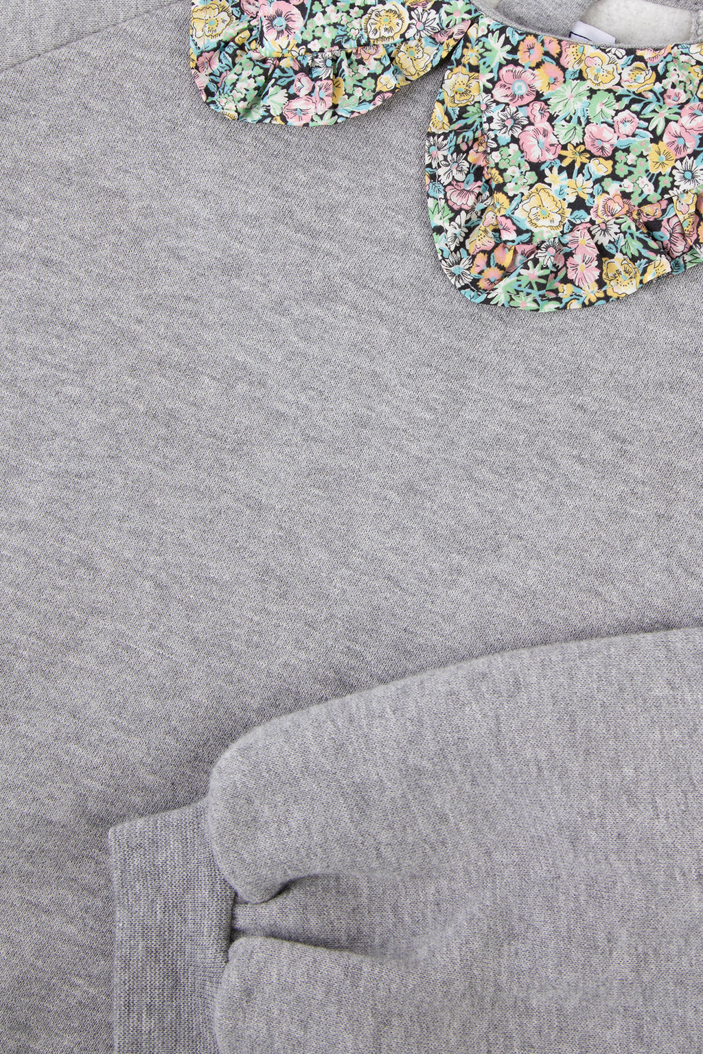 Sweat - Gris col Tissu liberty