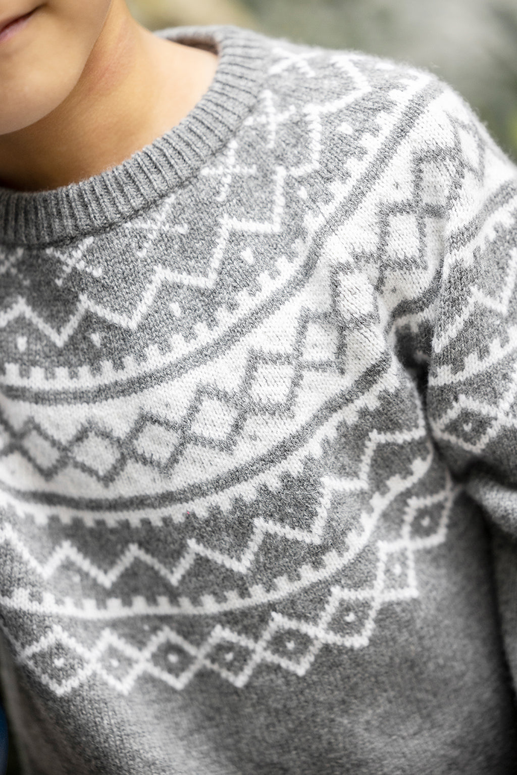 Sweater - Grey jacquard