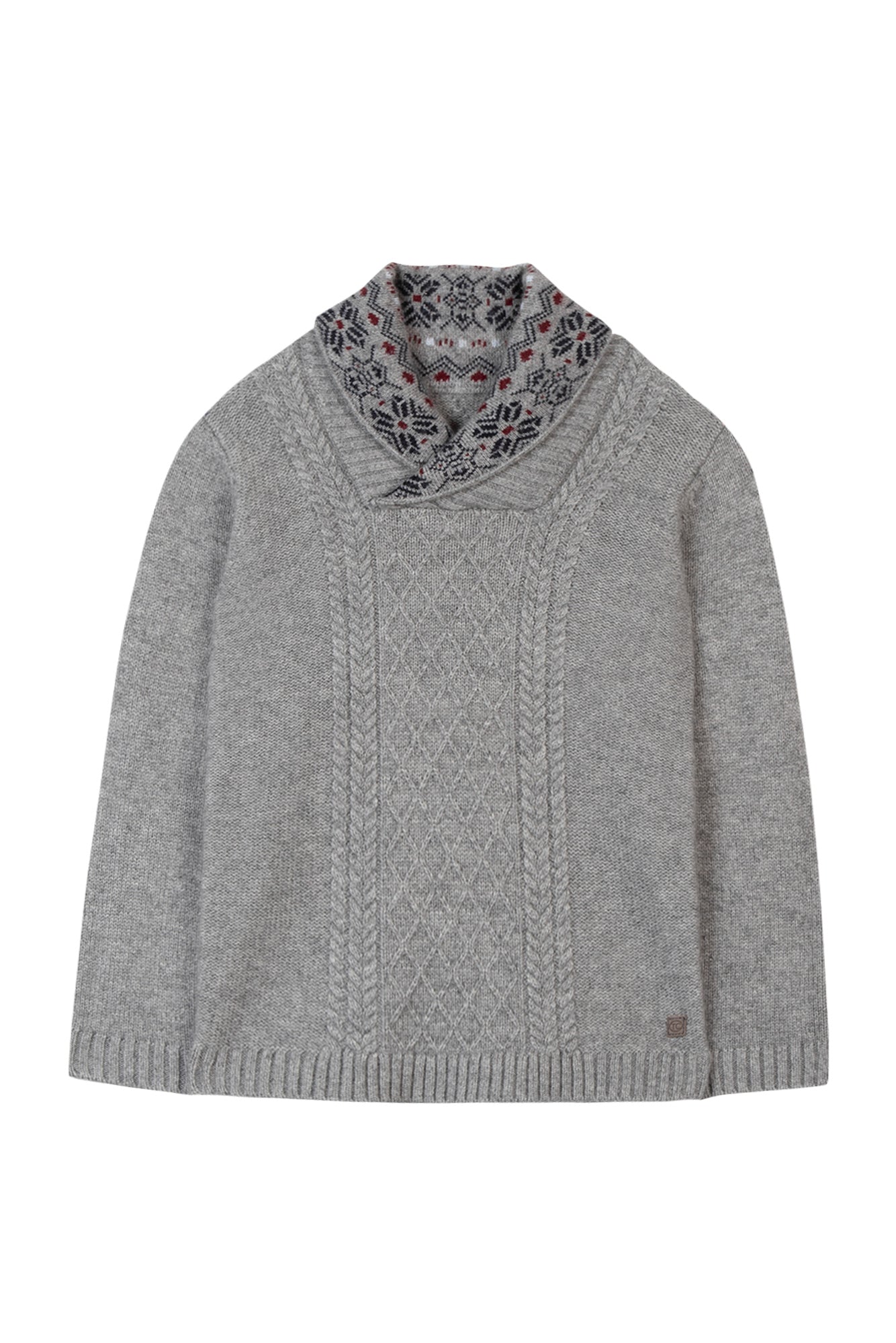 Sweater - Shawl collar Grey boy
