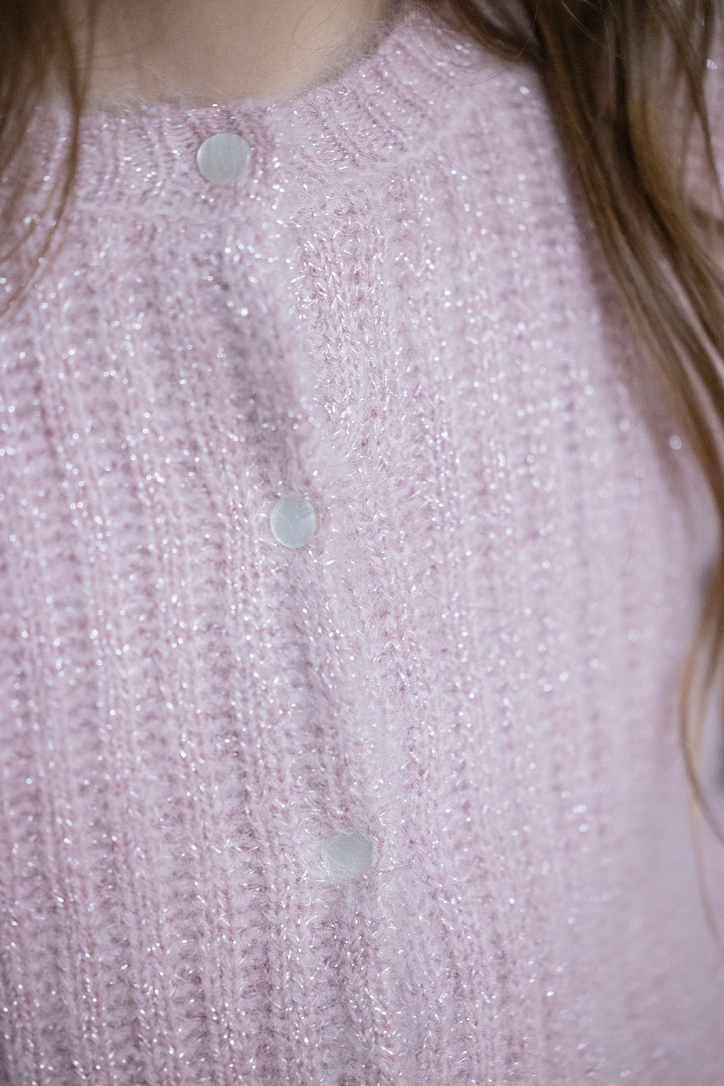 Cardigan - Pink in mohair