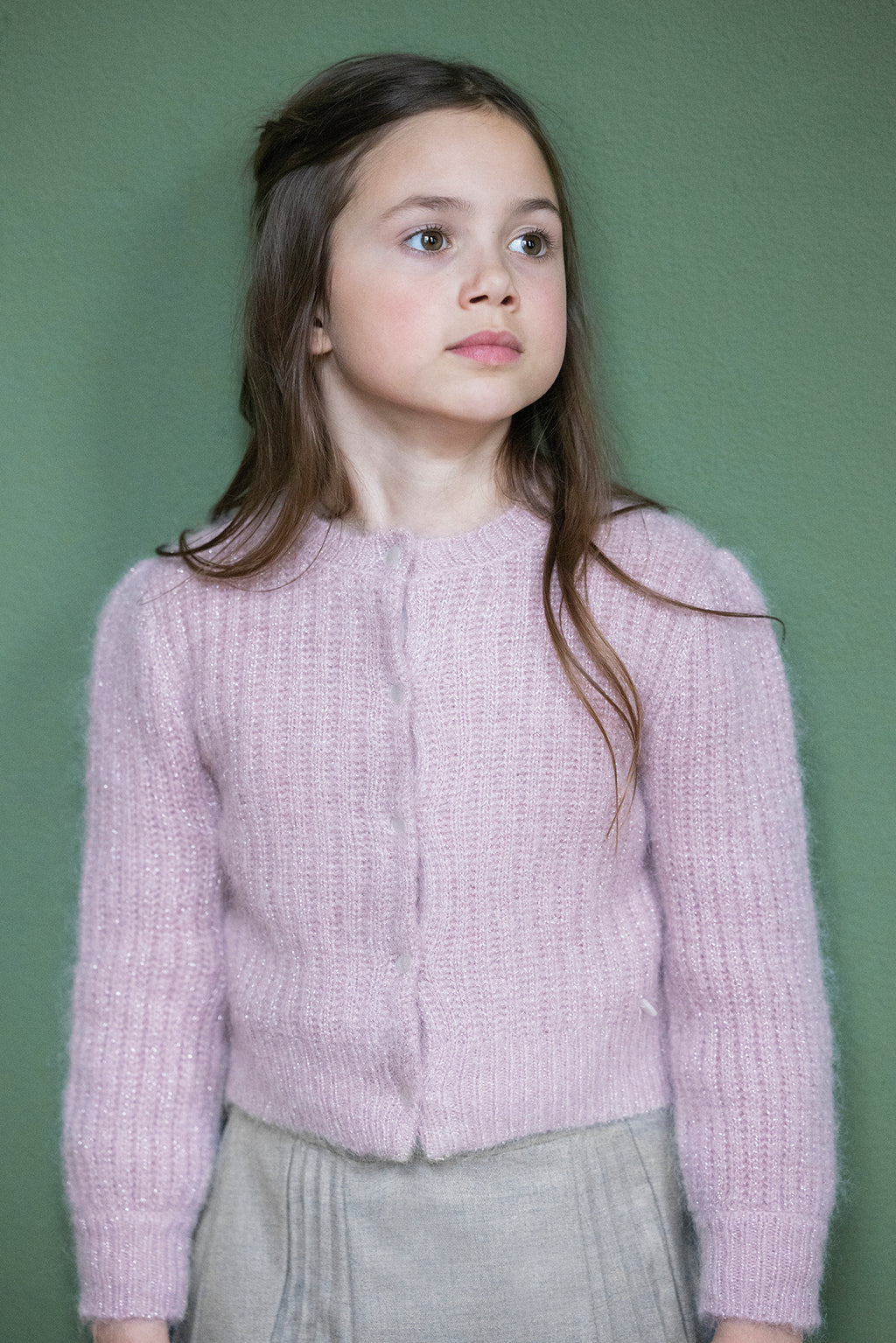 Cardigan - Pink in mohair