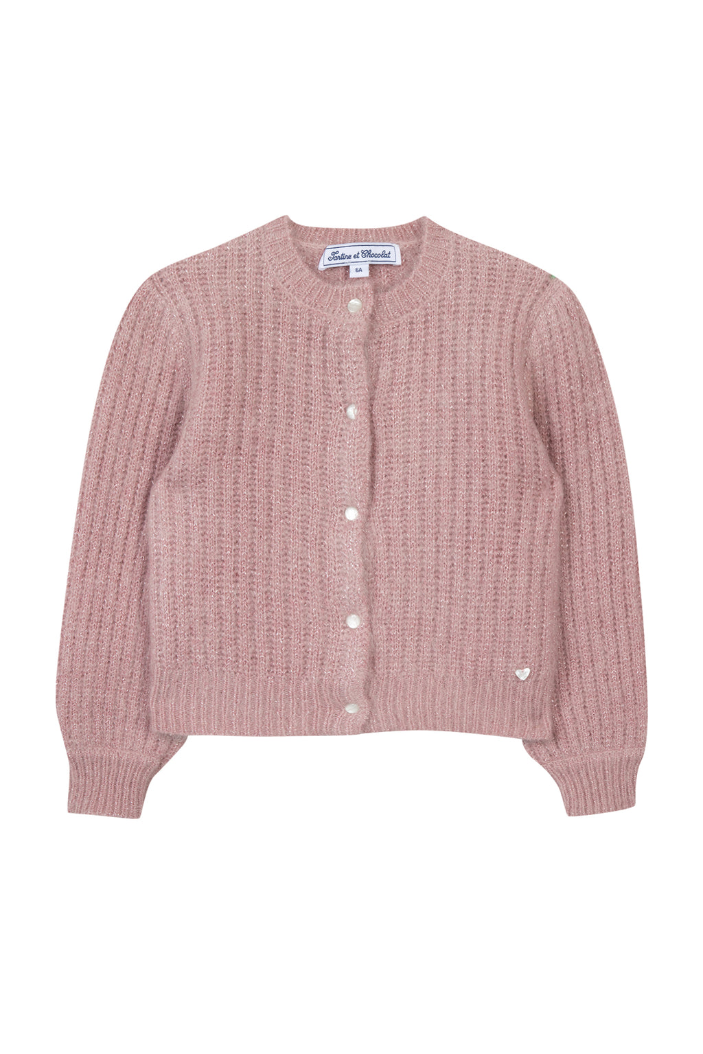 Cardigan - Pink in mohair