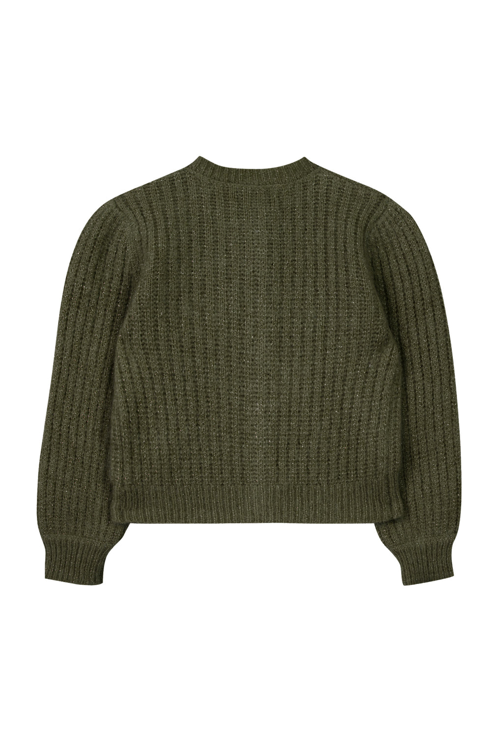 Cardigan - Kaki en mohair