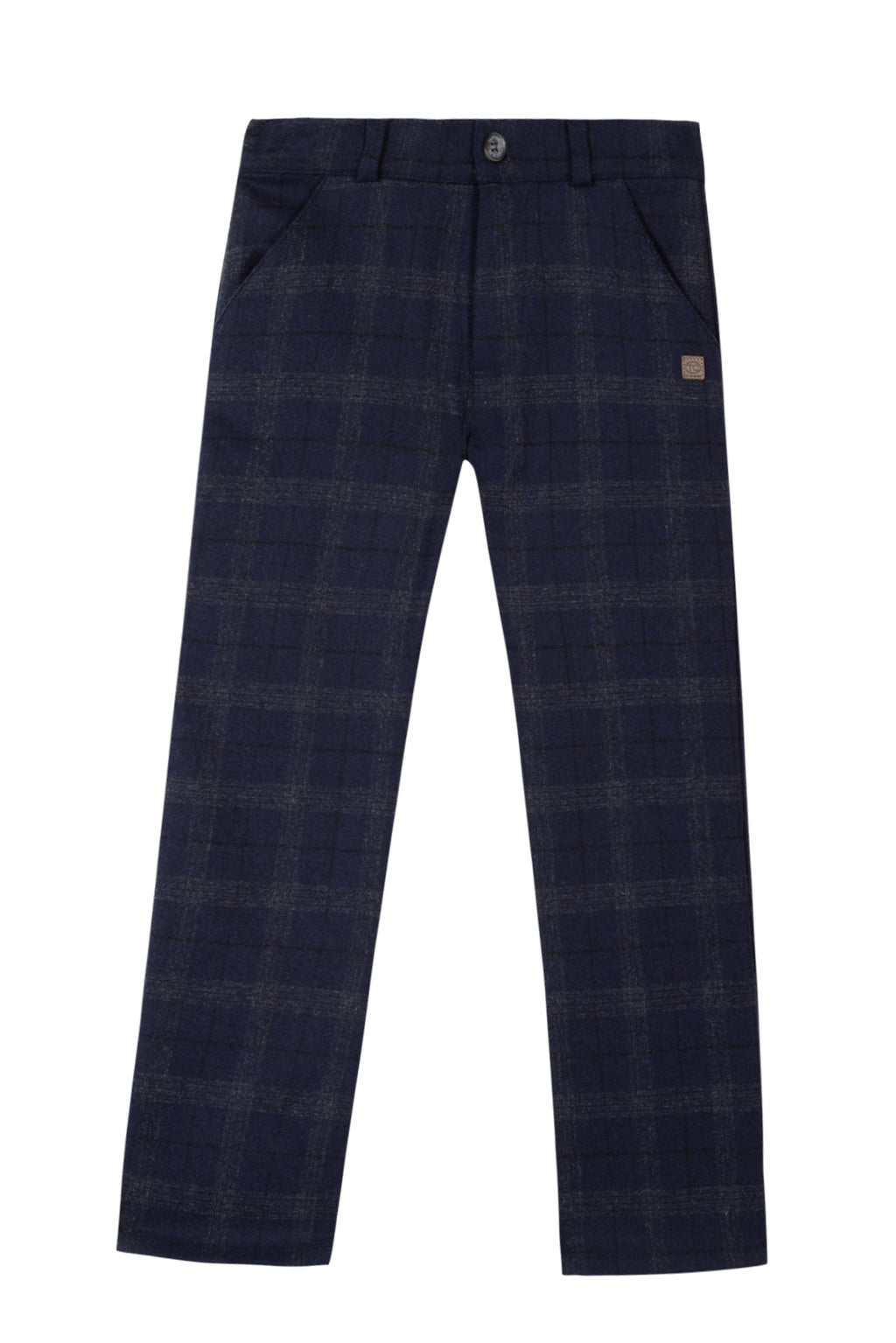 Pantaloni - Blu navy Flanella Scacchi