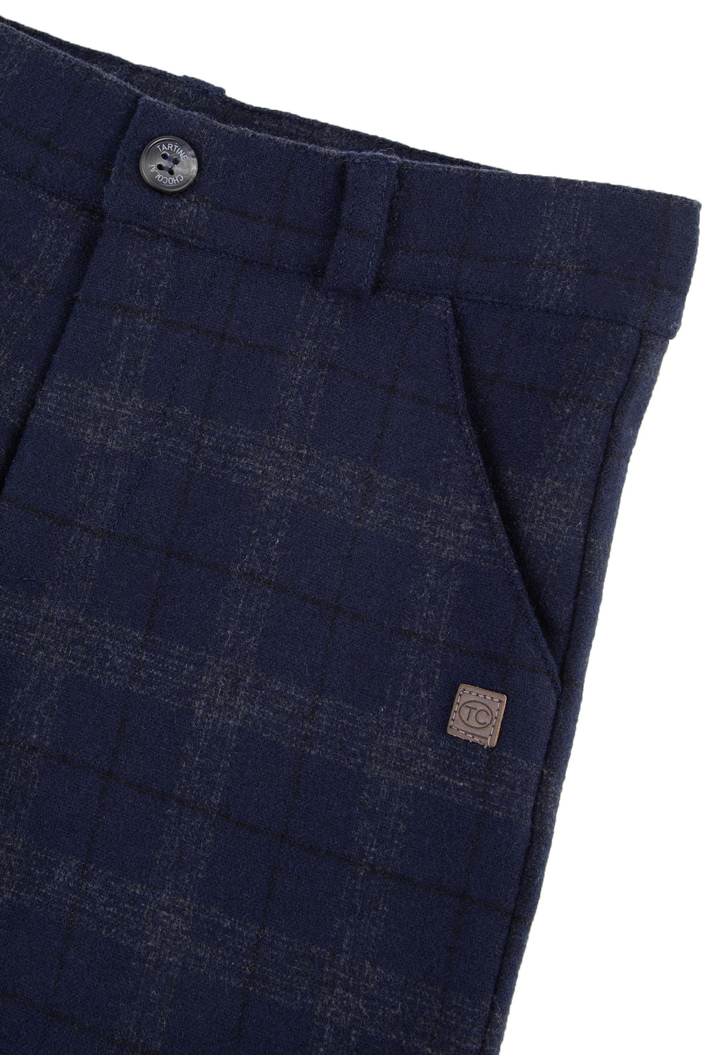 Pantaloni - Blu navy Flanella Scacchi