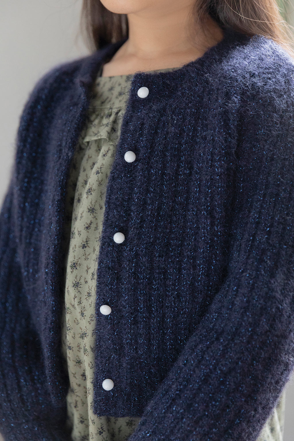 Cardigan - Navy in mohair