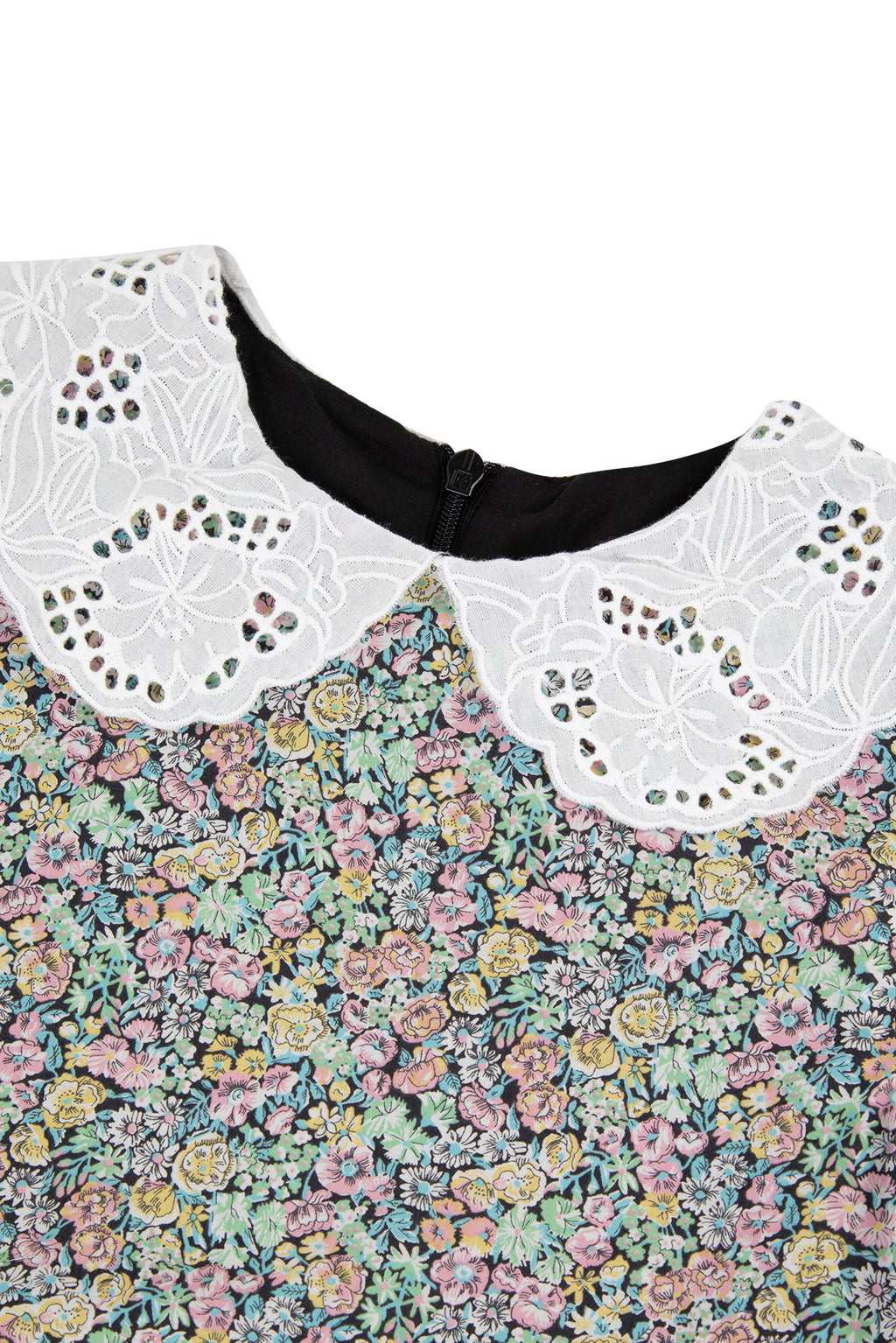 Dress - Fabric Liberty Collar openwork