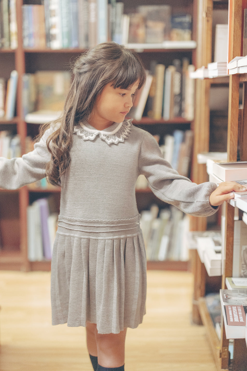 Dress - Grey Collar elegant