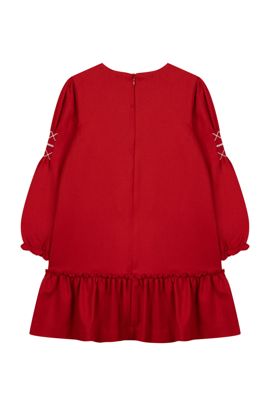 Dress - Red smocked