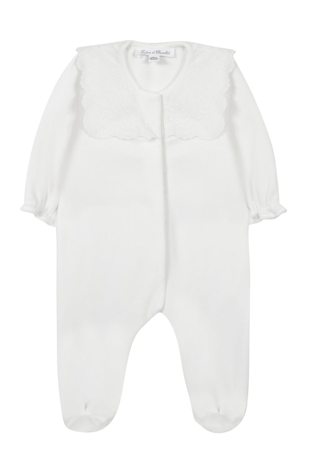 Pyjama's - Ecru Velours Bib kraag