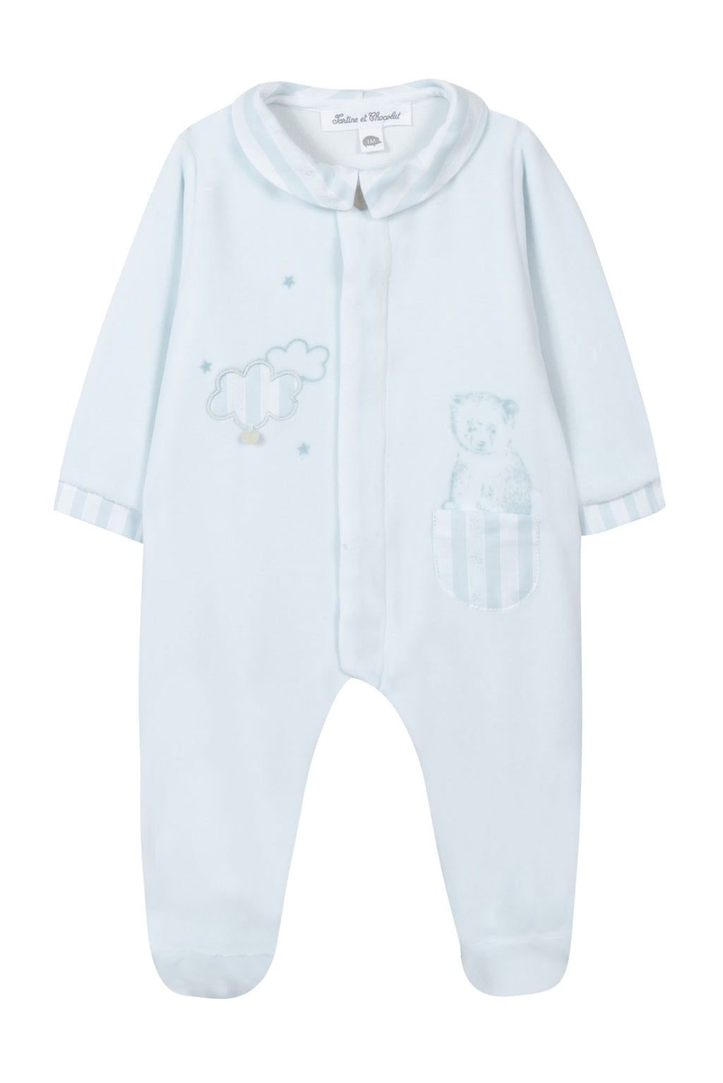 Pajamas - Sky blue Velvet Illustration dream