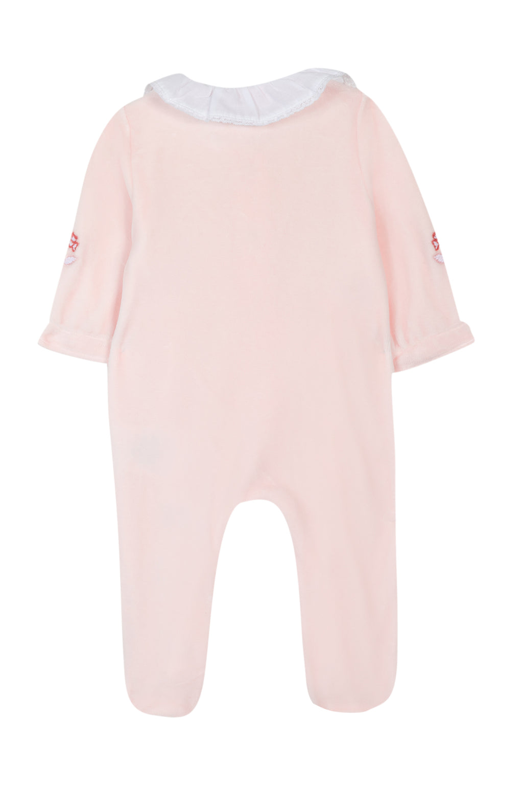 Pajamas - Pale pink Velvet Embrodery flowers