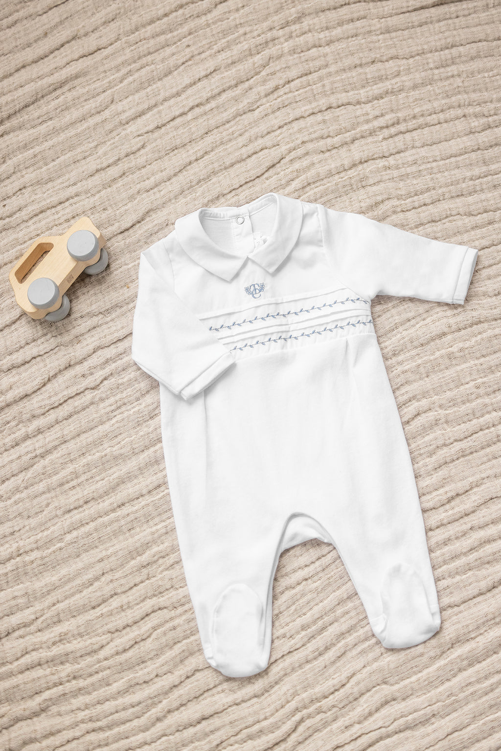 Pajamas - White cotton Patch Tc