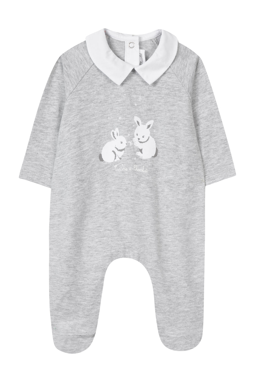 Pajamas - Grey cotton Illustration rabbit