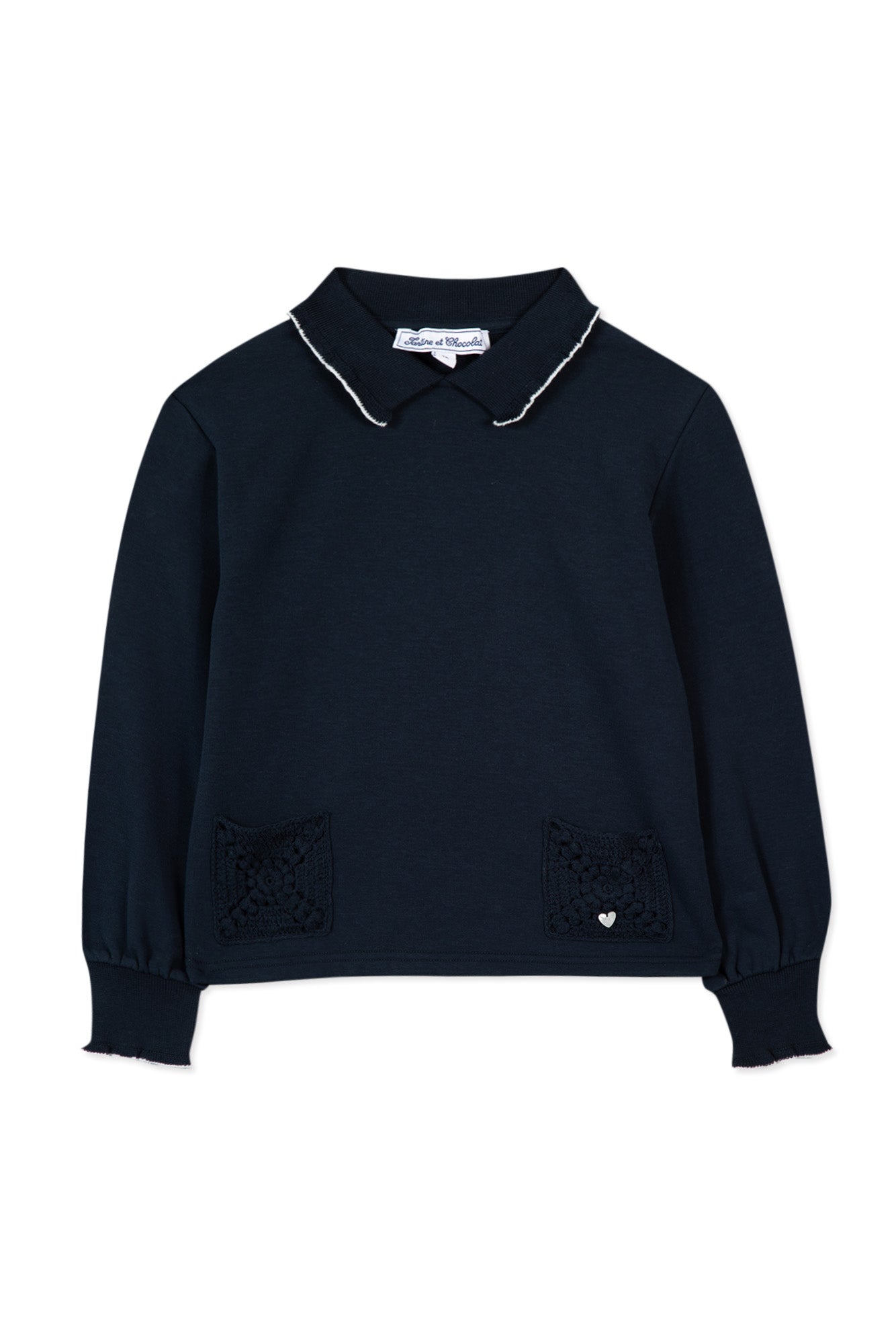 Sweatshirt - Navy Knitwear girl