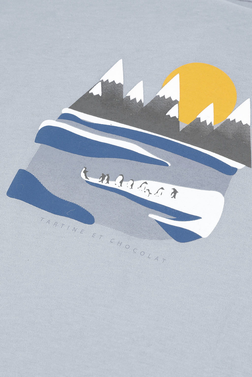 T-shirt - Grey North Pole Illustration
