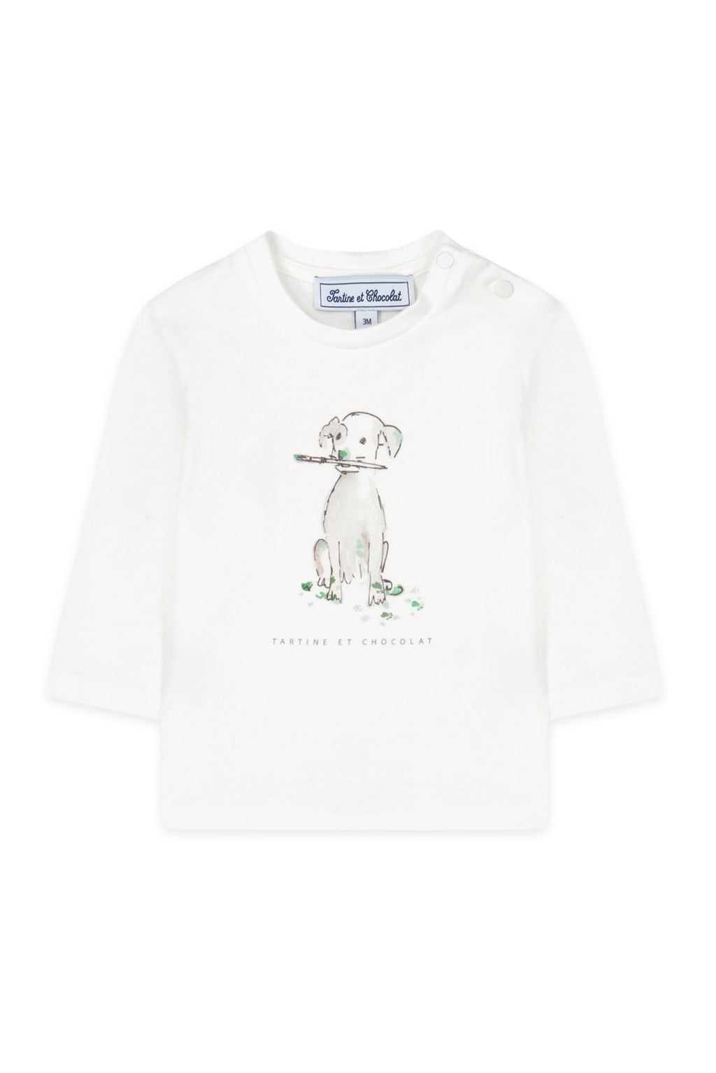 T -Shirt - Verde Illustrazione cane