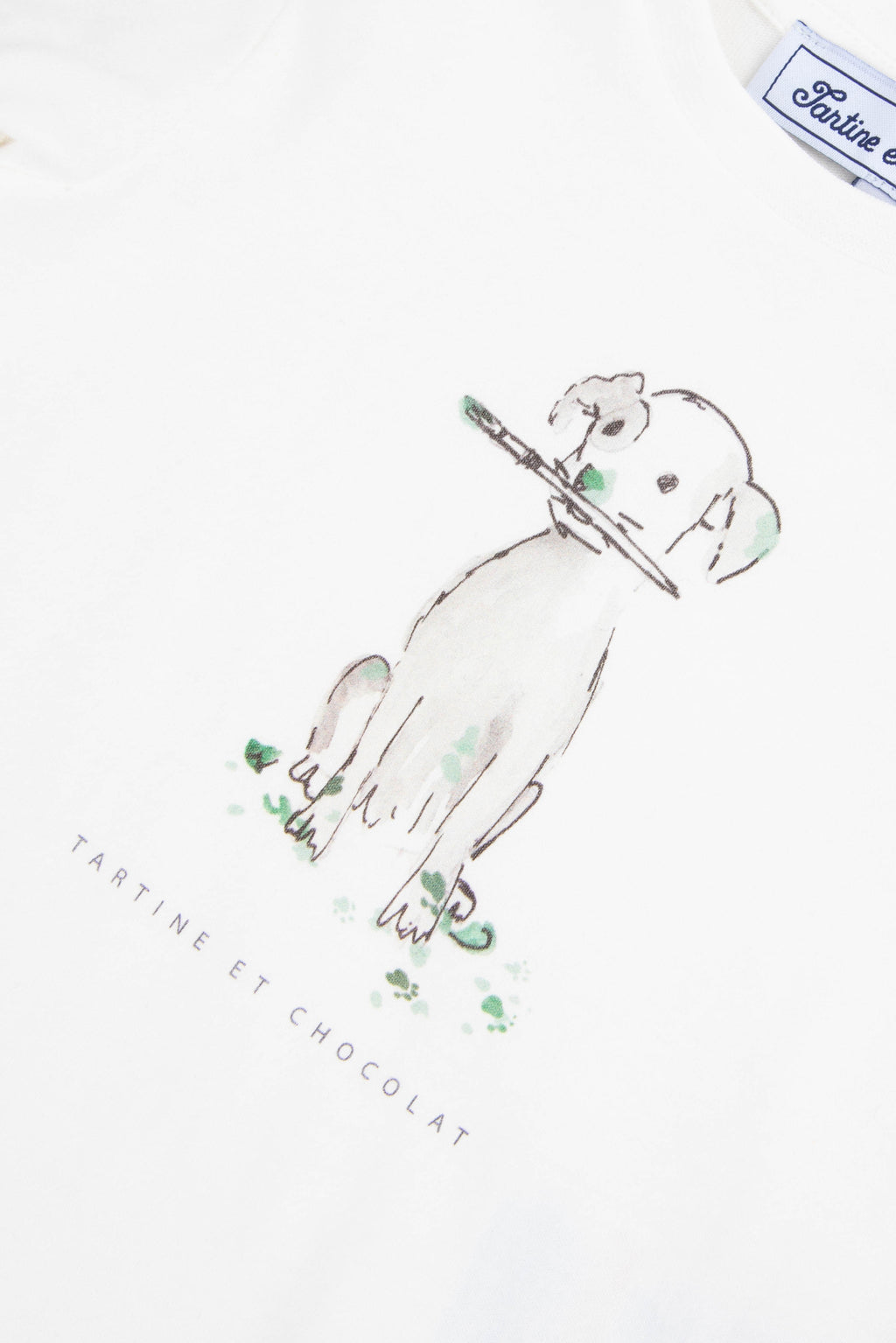 T-shirt - Green Illustration dog