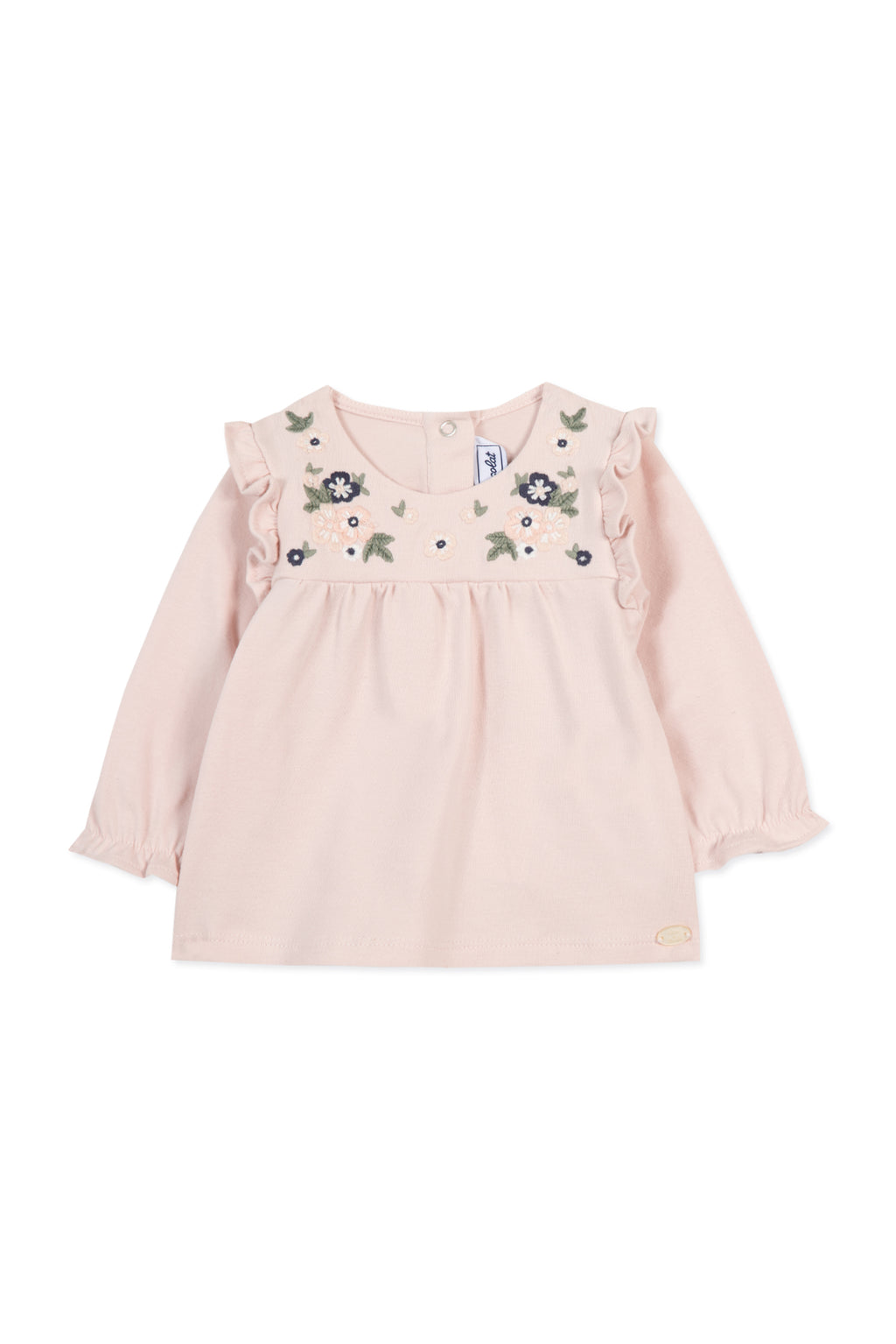 Blouse - Roze Borduurwerk bloemen