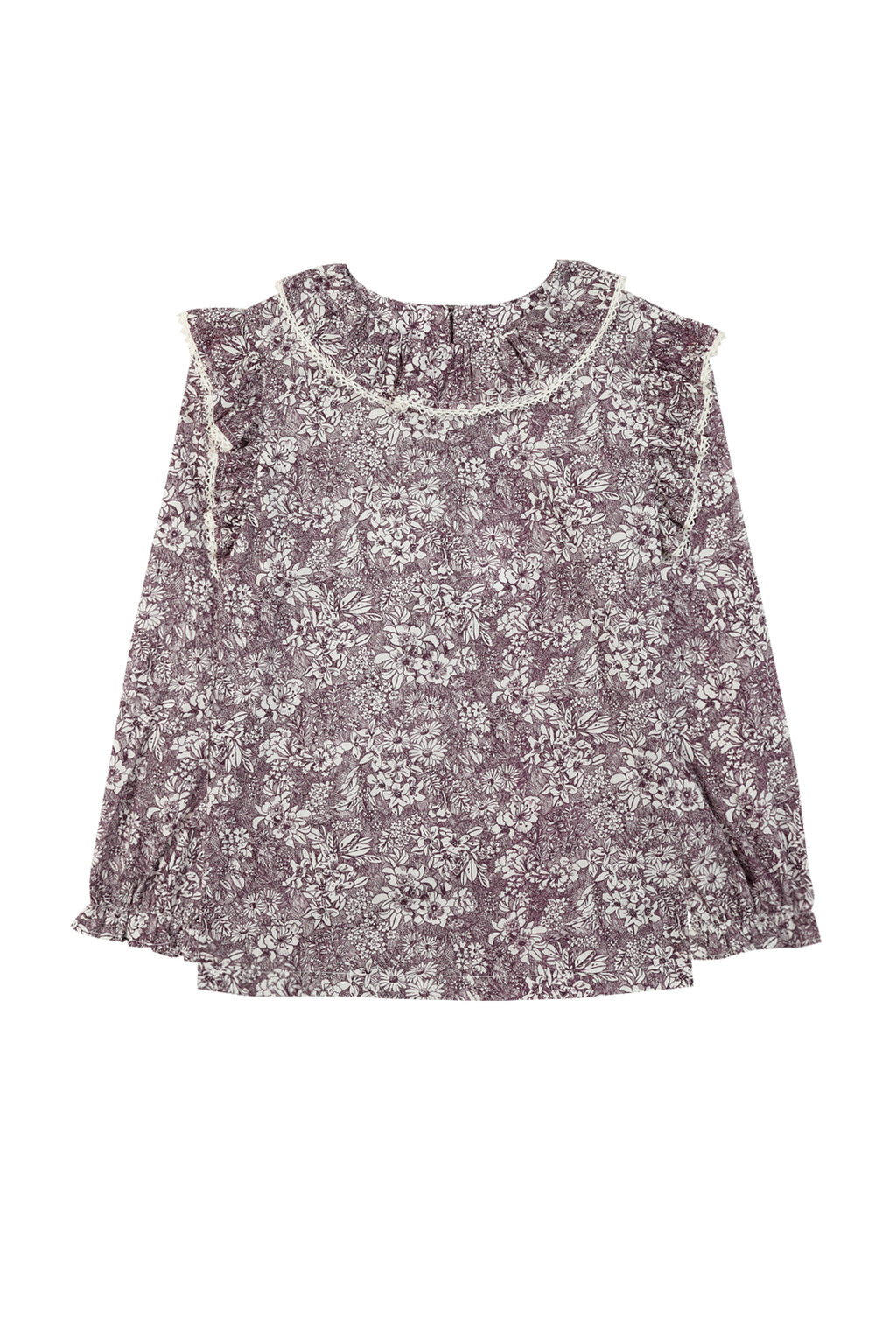 Blouse - Fabric eggplant Liberty