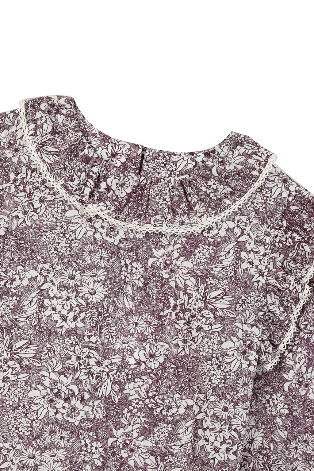 Blouse - Fabric eggplant Liberty