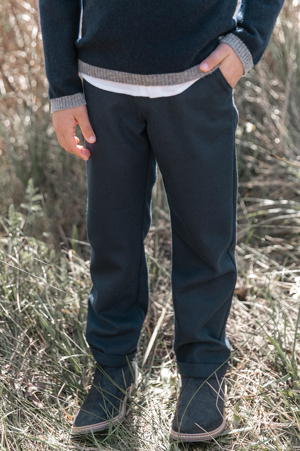 Pantalon - Flanelle marine