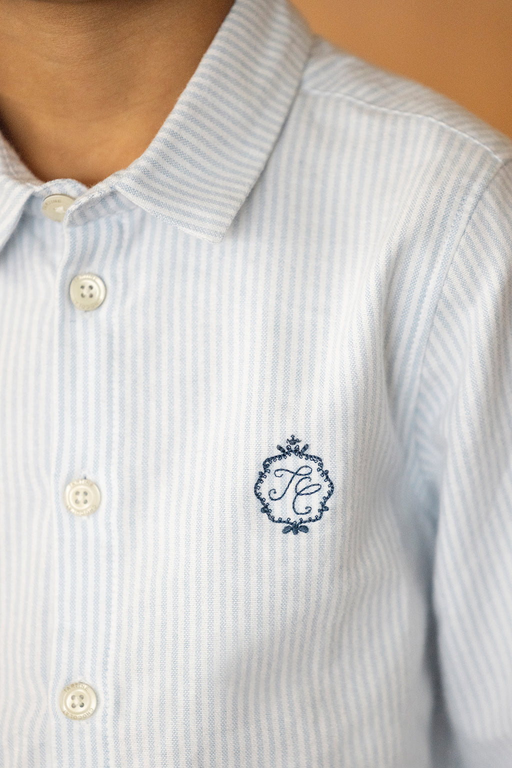 Shirt - Cotton Sky blue striped