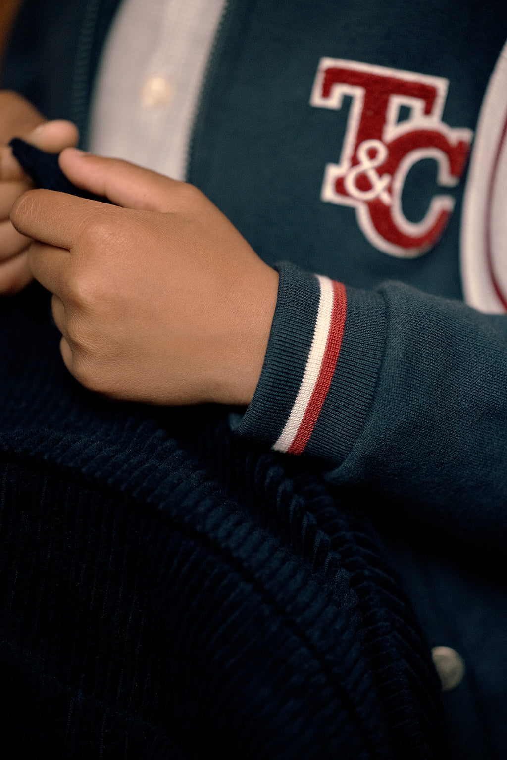 Cardigan - Navy Fleece