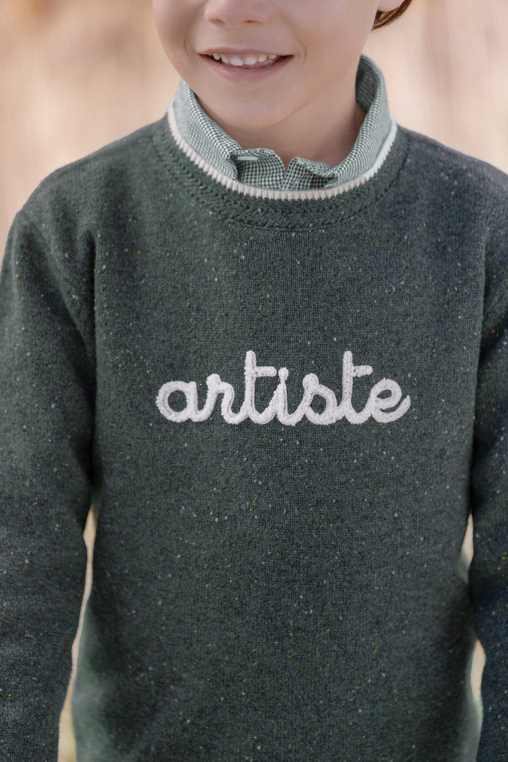 Pull - Vert anglais artiste