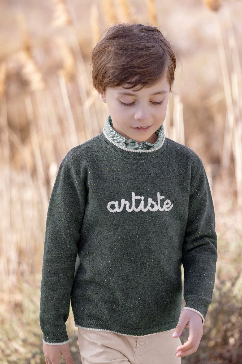 Pull - Vert anglais artiste