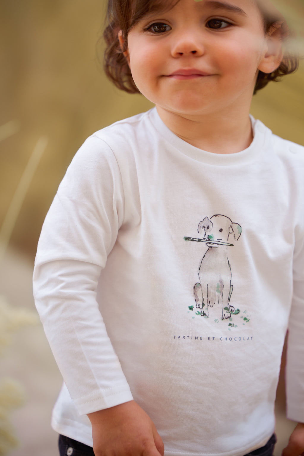 T-shirt - Green Illustration dog