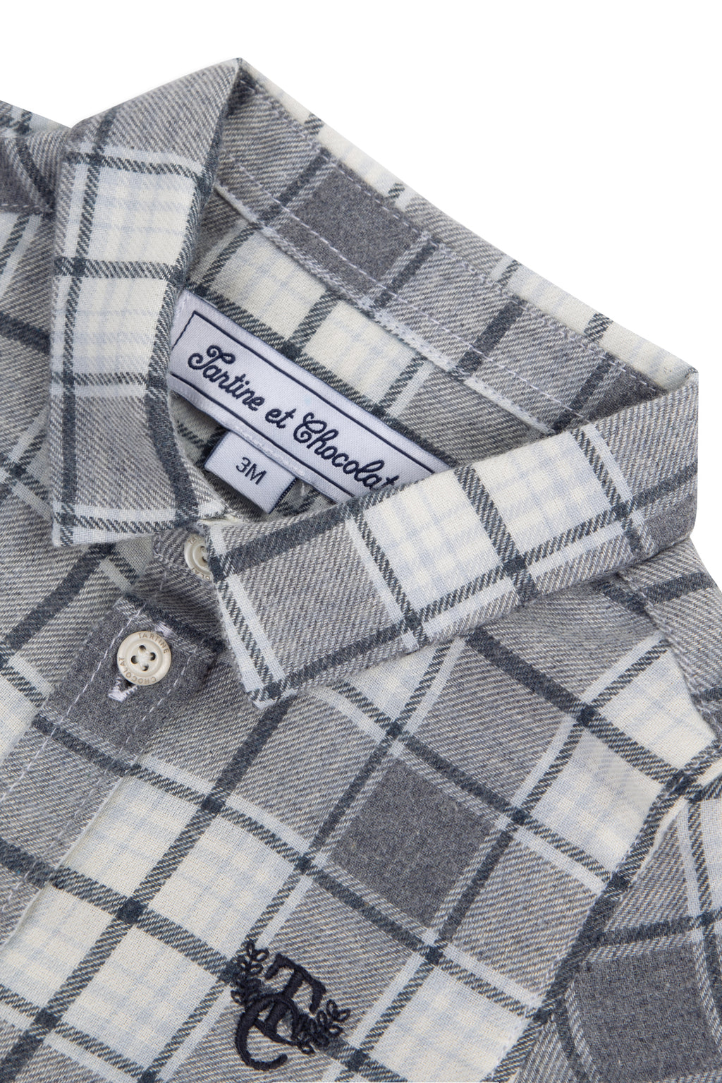 Camisa - Gris claro Cuadros