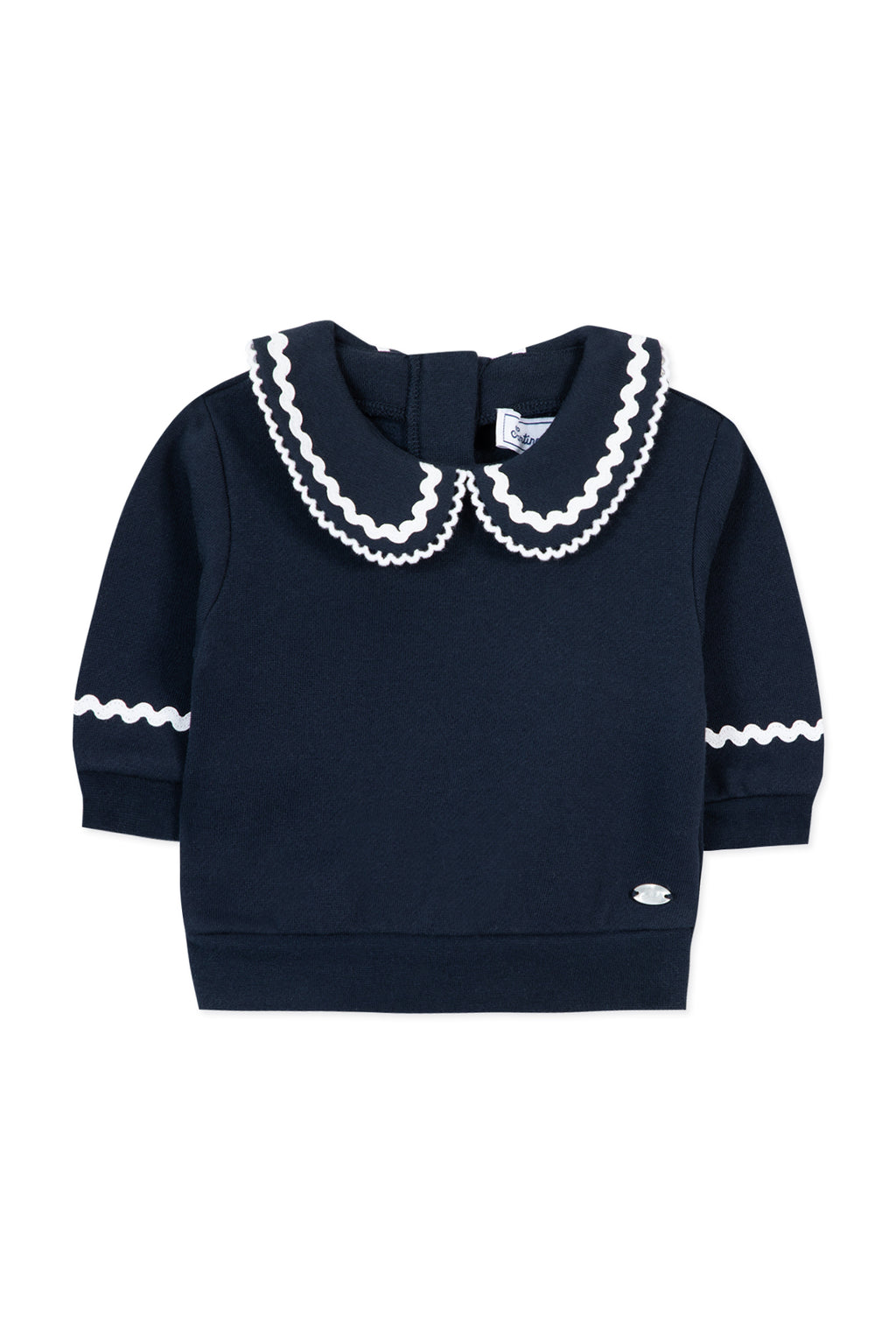 Sweatshirt - Navy Peter pan kraag