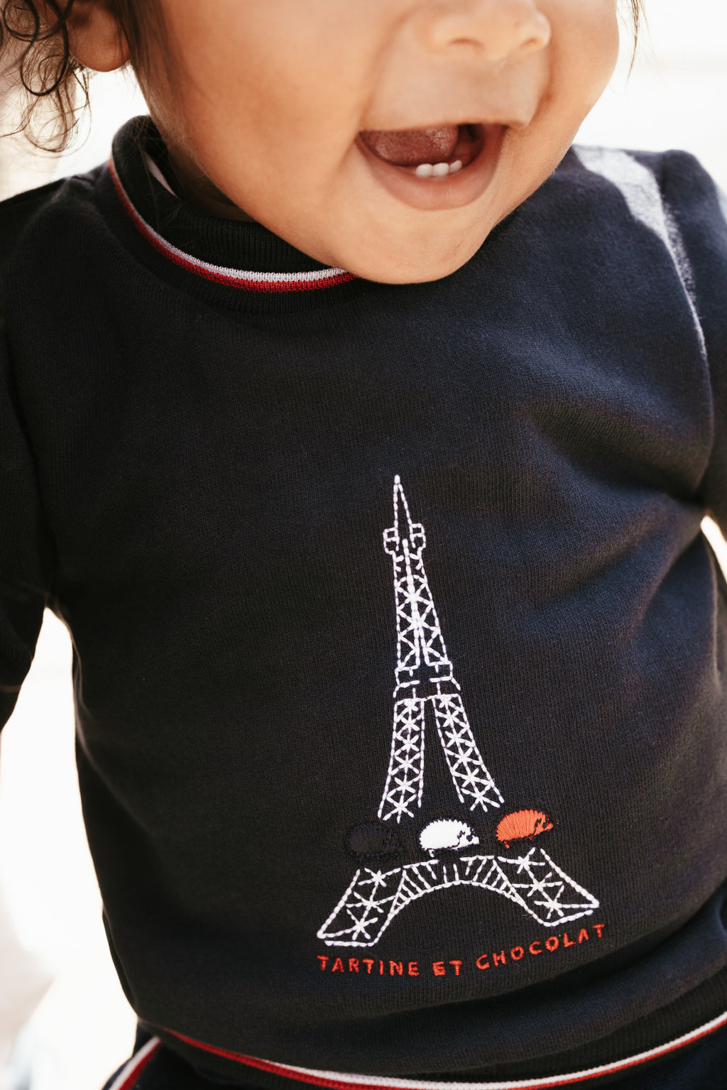 Sweatshirt - Navy Eiffel Tower Illustration