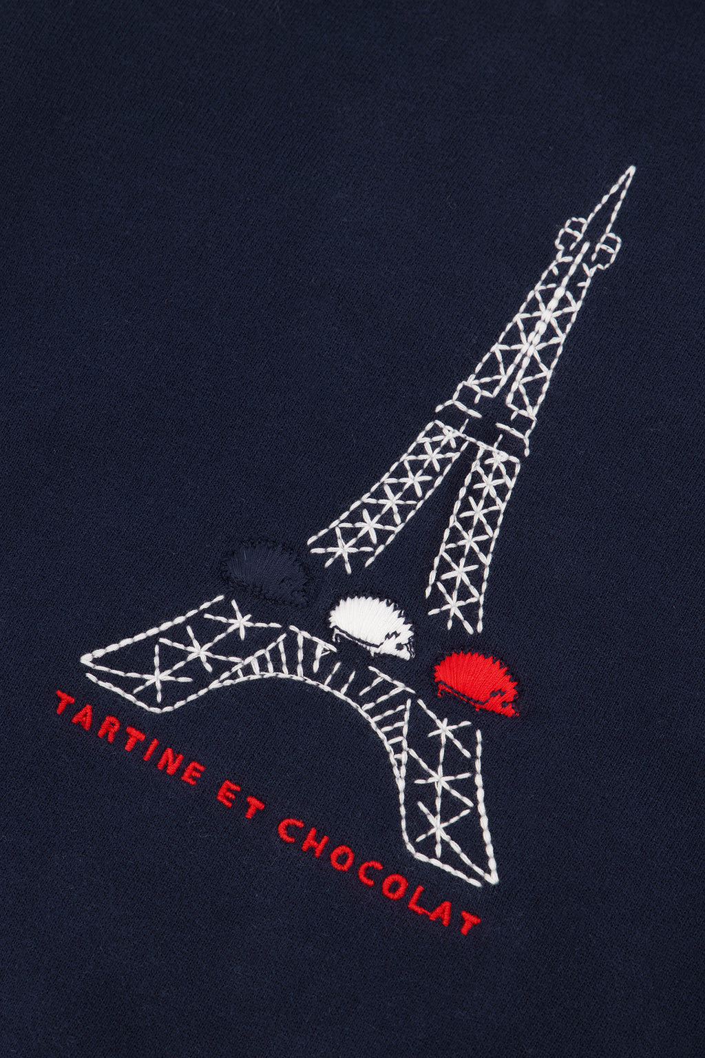 Sweatshirt - Marineblau Eiffelturm Illustration