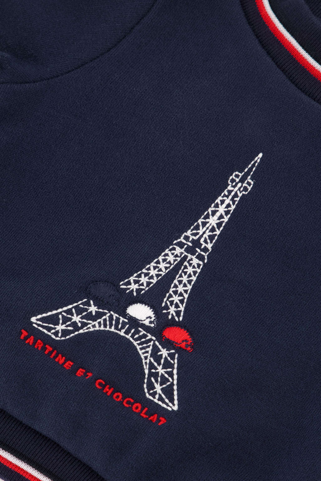 Sweatshirt - Marineblau Eiffelturm Illustration