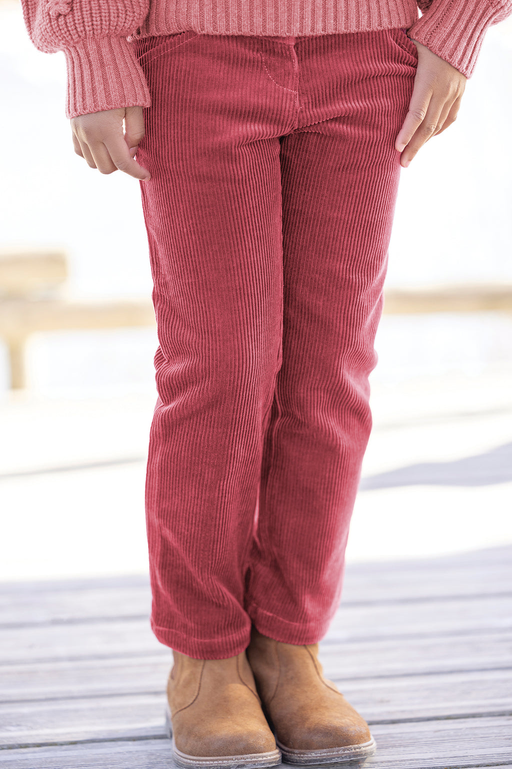 Trousers - Pink corduroy