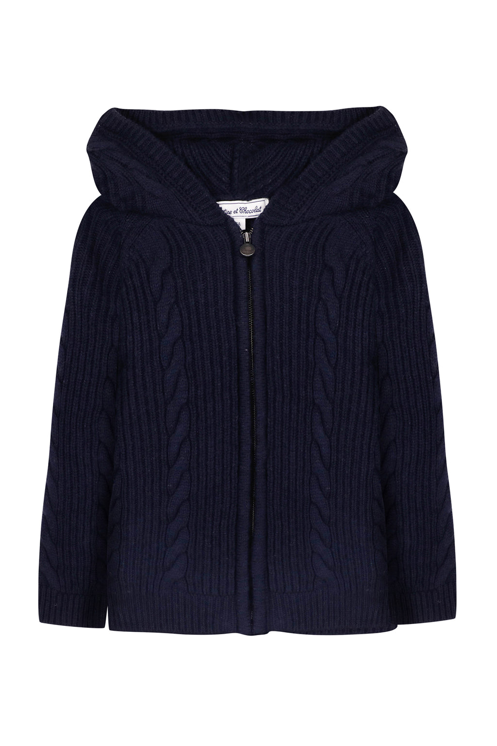 Cardigan - Navy Knitwear Cable