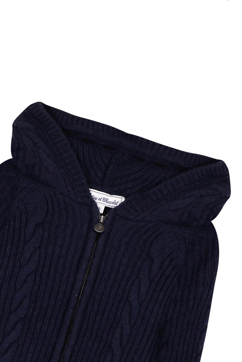 Cardigan - Navy Knitwear Cable