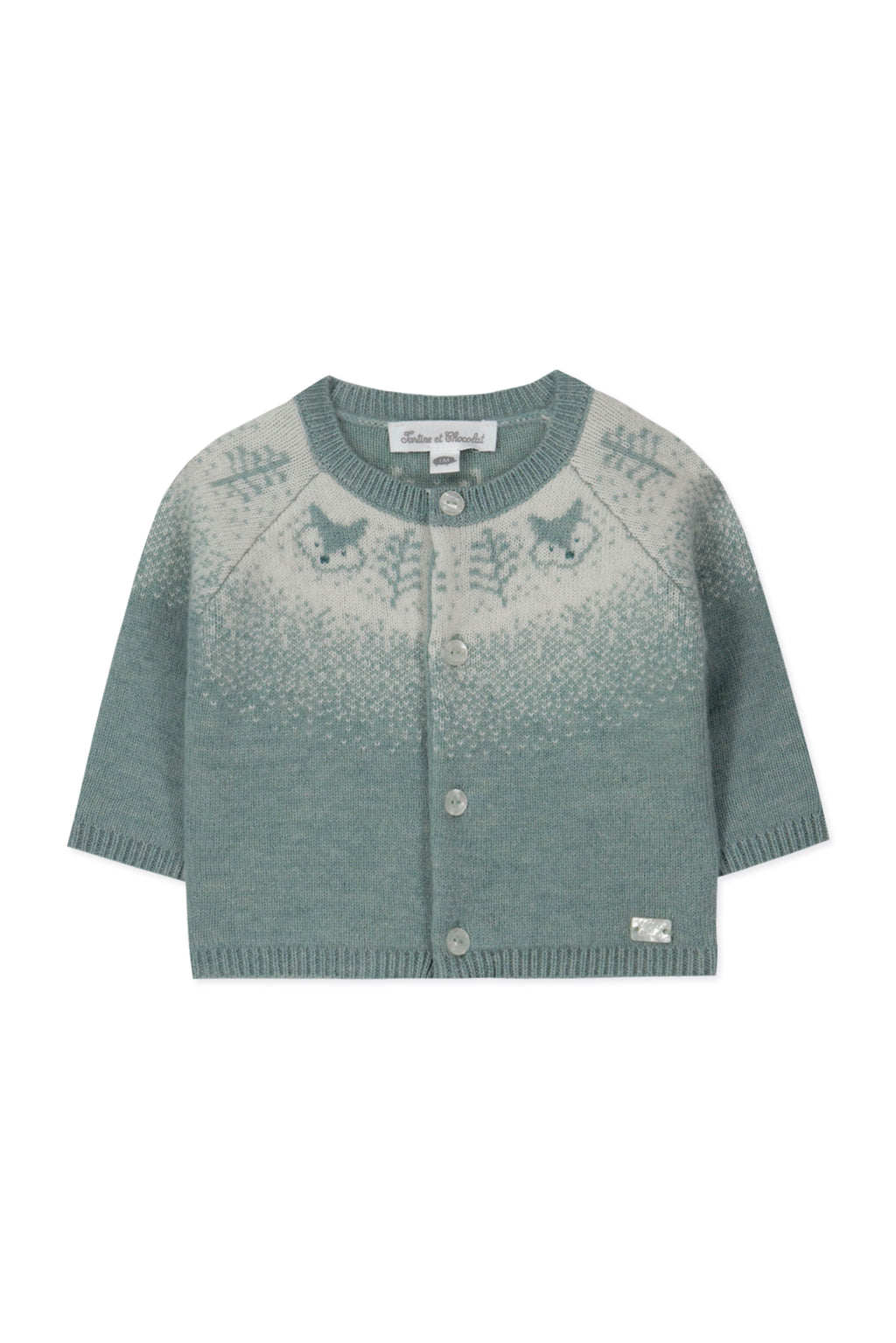 Cardigan - Verde jacquard