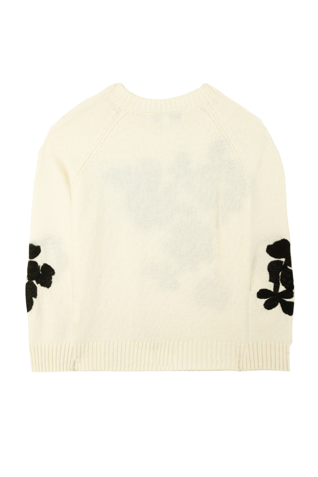 Pull - Ecru broderie fleurie