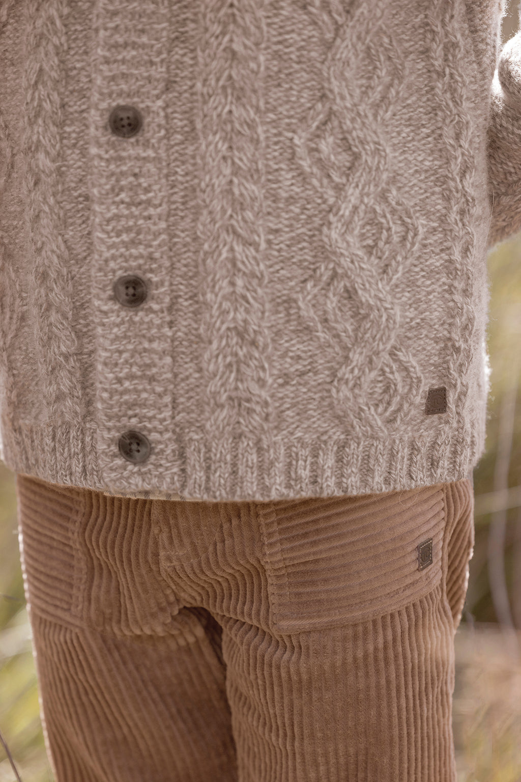 Cardigan - Brown Knitwear braided