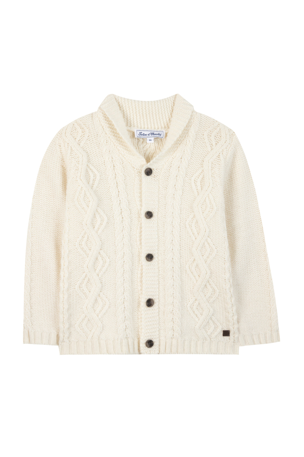 Cardigan - Ecru Knitwear braided