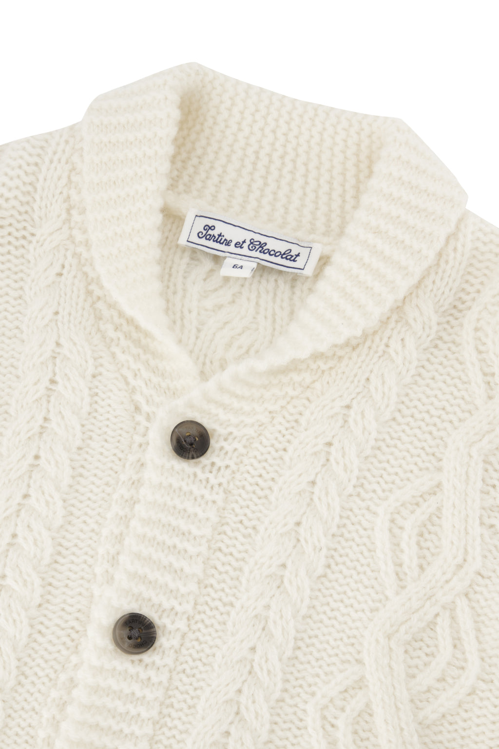 Cardigan - Ecru Knitwear braided